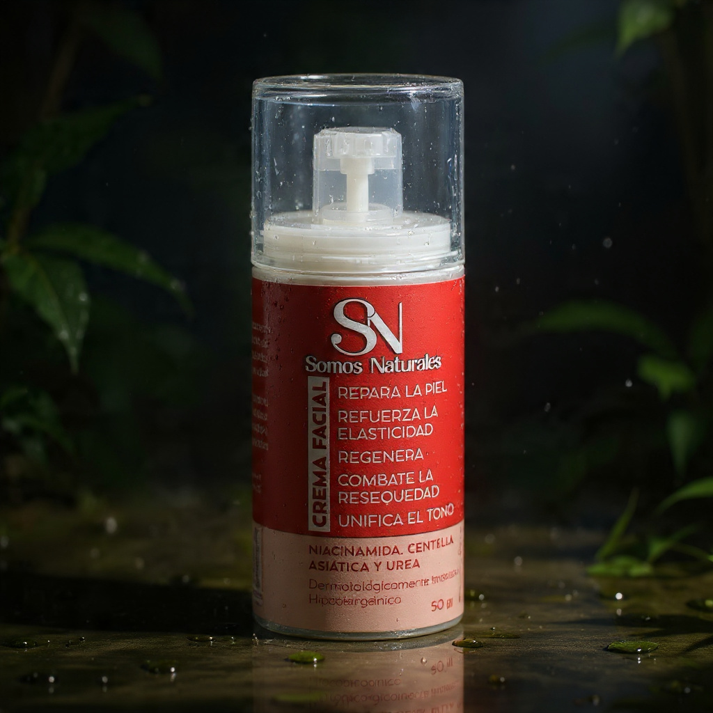 Crema Facial con Centella Asiática, Niacinamida y Urea.